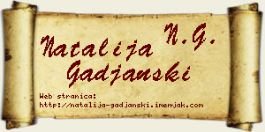 Natalija Gađanski vizit kartica
